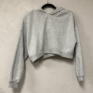 Cropped gray hoodie